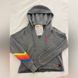 COPY - Cropped Aviator Nation Gray hoodie
